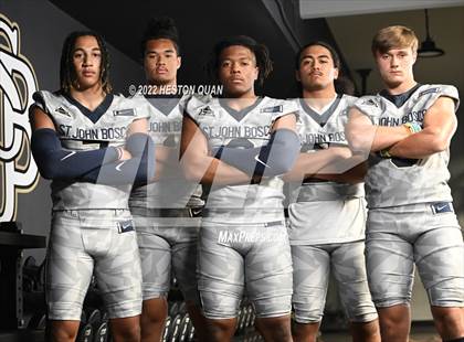 Thumbnail 2 in St. John Bosco (Preseason Football Photoshoot) photogallery.