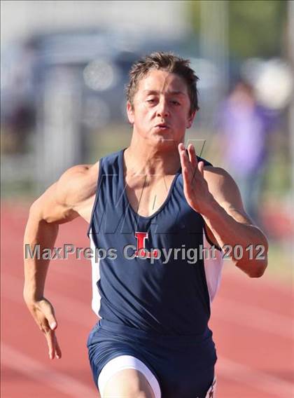 Thumbnail 3 in Titan Top 9 Invitational (Boys 100m Dash) photogallery.