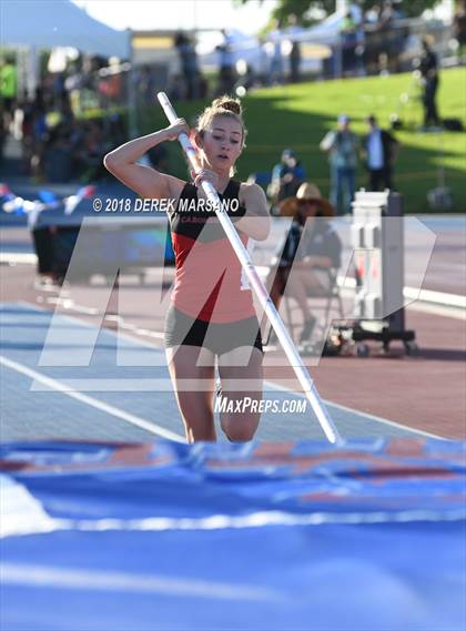 Thumbnail 2 in CIF State Track and Field Championships (Girls Pole Vault Qualifying) photogallery.