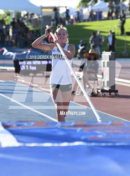 Thumbnail 2 in CIF State Track and Field Championships (Girls Pole Vault Qualifying) photogallery.