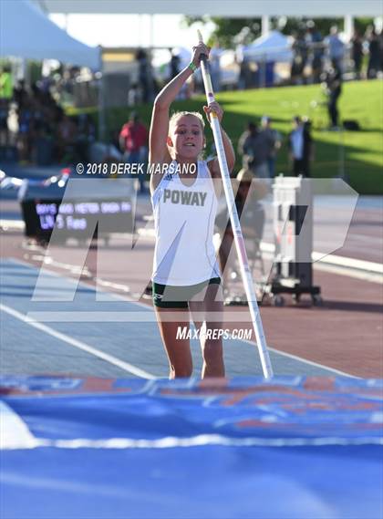 Thumbnail 3 in CIF State Track and Field Championships (Girls Pole Vault Qualifying) photogallery.