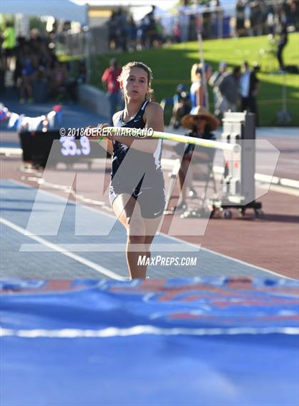 Thumbnail 3 in CIF State Track and Field Championships (Girls Pole Vault Qualifying) photogallery.