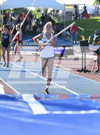 Thumbnail 2 in CIF State Track and Field Championships (Girls Pole Vault Qualifying) photogallery.