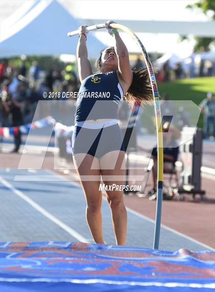 Thumbnail 1 in CIF State Track and Field Championships (Girls Pole Vault Qualifying) photogallery.