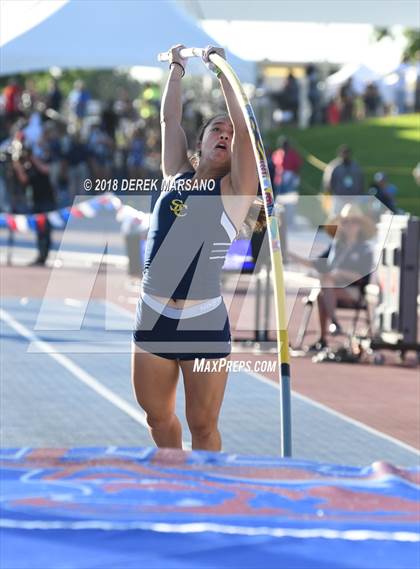 Thumbnail 3 in CIF State Track and Field Championships (Girls Pole Vault Qualifying) photogallery.