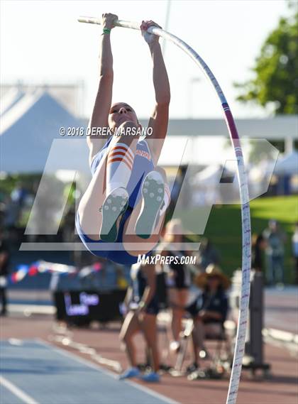 Thumbnail 3 in CIF State Track and Field Championships (Girls Pole Vault Qualifying) photogallery.