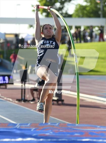Thumbnail 3 in CIF State Track and Field Championships (Girls Pole Vault Qualifying) photogallery.