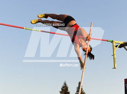 Thumbnail 3 in CIF State Track and Field Championships (Girls Pole Vault Qualifying) photogallery.