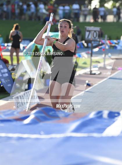 Thumbnail 3 in CIF State Track and Field Championships (Girls Pole Vault Qualifying) photogallery.
