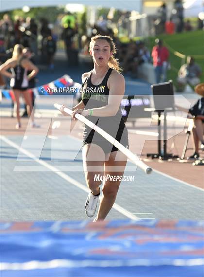 Thumbnail 3 in CIF State Track and Field Championships (Girls Pole Vault Qualifying) photogallery.