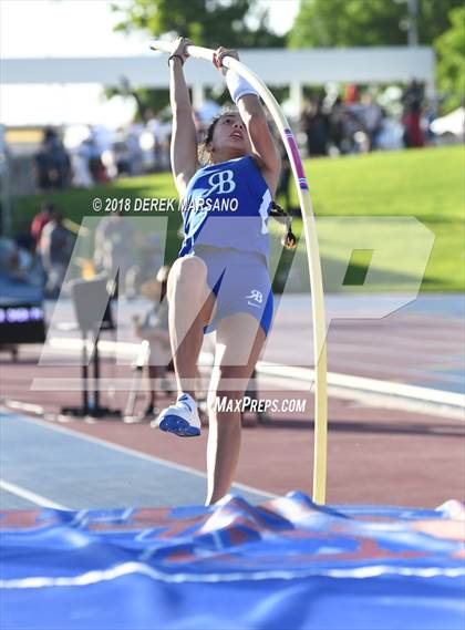 Thumbnail 3 in CIF State Track and Field Championships (Girls Pole Vault Qualifying) photogallery.