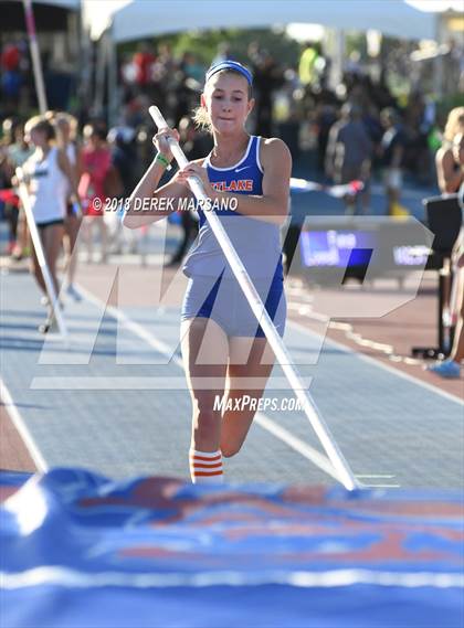 Thumbnail 3 in CIF State Track and Field Championships (Girls Pole Vault Qualifying) photogallery.
