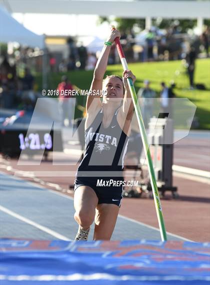 Thumbnail 1 in CIF State Track and Field Championships (Girls Pole Vault Qualifying) photogallery.