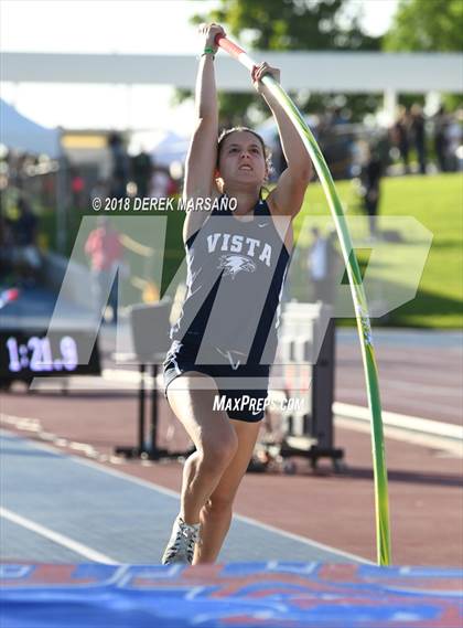 Thumbnail 2 in CIF State Track and Field Championships (Girls Pole Vault Qualifying) photogallery.