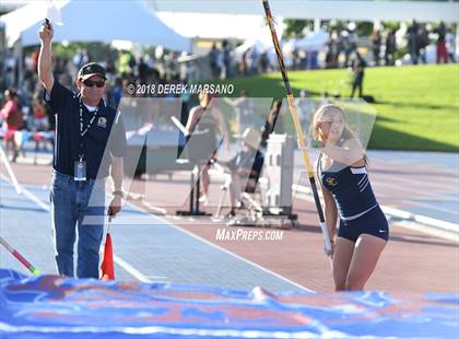 Thumbnail 3 in CIF State Track and Field Championships (Girls Pole Vault Qualifying) photogallery.