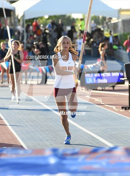 Thumbnail 1 in CIF State Track and Field Championships (Girls Pole Vault Qualifying) photogallery.