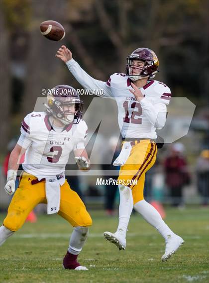 Thumbnail 1 in Glenbard West vs. Loyola Academy (IHSA Class 8A Semifinal) photogallery.