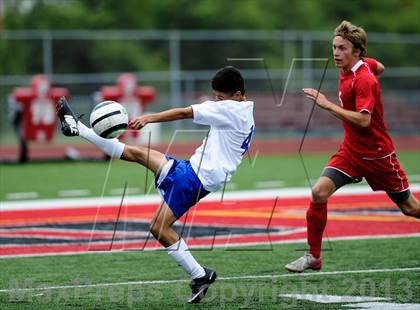 Thumbnail 1 in Nixa vs Carthage (Gateway City Soccer Classic) photogallery.