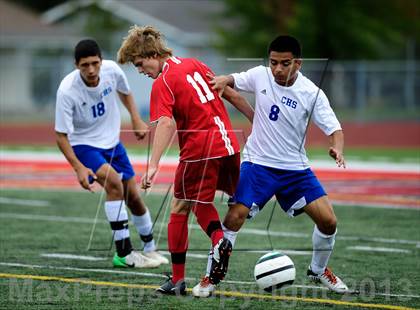 Thumbnail 1 in Nixa vs Carthage (Gateway City Soccer Classic) photogallery.