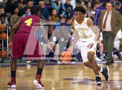 Thumbnail 2 in Althoff Catholic vs. Hazelwood East (Prairie Farms Holiday Basketball Classic) photogallery.