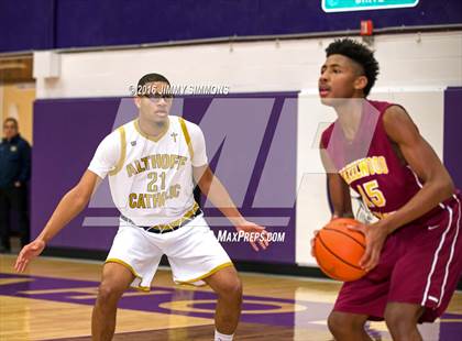 Thumbnail 1 in Althoff Catholic vs. Hazelwood East (Prairie Farms Holiday Basketball Classic) photogallery.