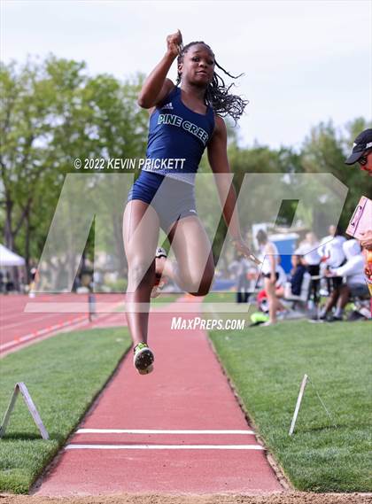 Thumbnail 3 in CHSAA Track & Field 5A Championships (Girls Long Jump) photogallery.