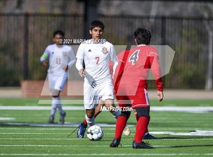 Thumbnail 1 in Langham Creek vs. MacArthur (CFISD Soccer Showcase) photogallery.