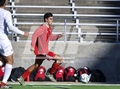 Thumbnail 3 in Langham Creek vs. MacArthur (CFISD Soccer Showcase) photogallery.