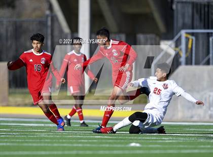 Thumbnail 2 in Langham Creek vs. MacArthur (CFISD Soccer Showcase) photogallery.