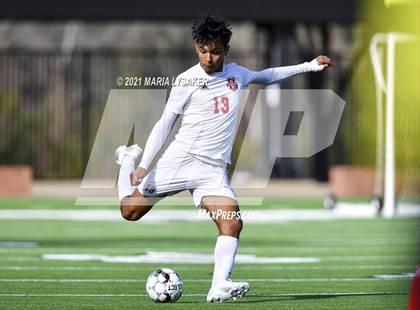Thumbnail 1 in Langham Creek vs. MacArthur (CFISD Soccer Showcase) photogallery.