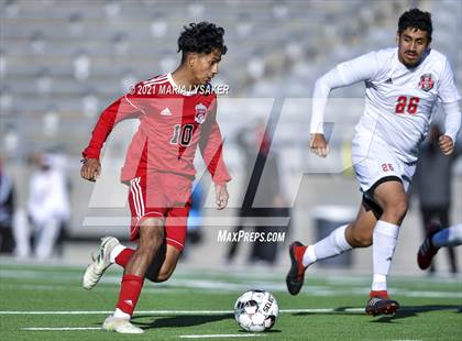 Thumbnail 1 in Langham Creek vs. MacArthur (CFISD Soccer Showcase) photogallery.