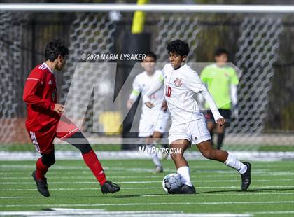 Thumbnail 2 in Langham Creek vs. MacArthur (CFISD Soccer Showcase) photogallery.