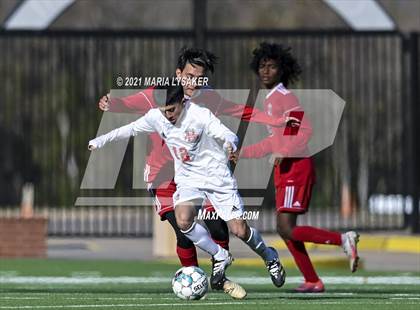 Thumbnail 1 in Langham Creek vs. MacArthur (CFISD Soccer Showcase) photogallery.