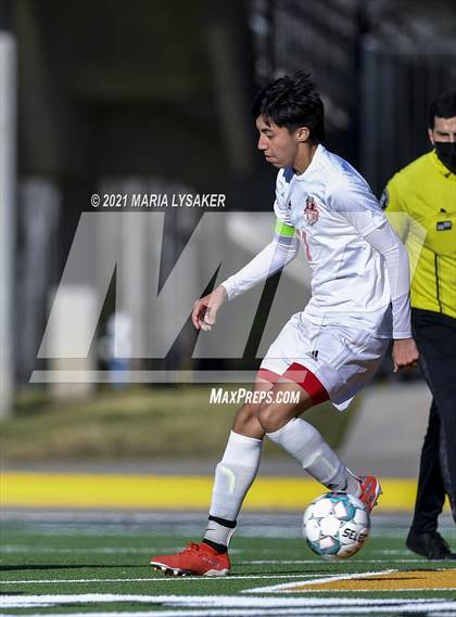 Thumbnail 2 in Langham Creek vs. MacArthur (CFISD Soccer Showcase) photogallery.