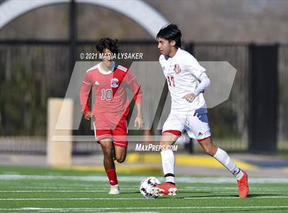 Thumbnail 1 in Langham Creek vs. MacArthur (CFISD Soccer Showcase) photogallery.