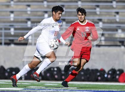 Thumbnail 2 in Langham Creek vs. MacArthur (CFISD Soccer Showcase) photogallery.