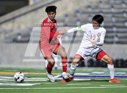 Thumbnail 3 in Langham Creek vs. MacArthur (CFISD Soccer Showcase) photogallery.