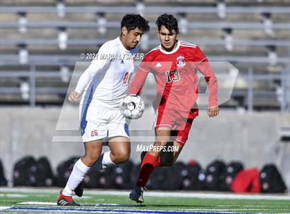 Thumbnail 3 in Langham Creek vs. MacArthur (CFISD Soccer Showcase) photogallery.