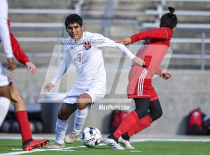 Thumbnail 3 in Langham Creek vs. MacArthur (CFISD Soccer Showcase) photogallery.