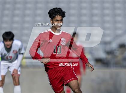 Thumbnail 3 in Langham Creek vs. MacArthur (CFISD Soccer Showcase) photogallery.