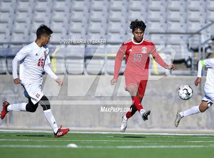Thumbnail 2 in Langham Creek vs. MacArthur (CFISD Soccer Showcase) photogallery.