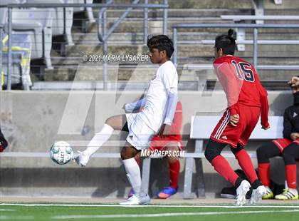 Thumbnail 1 in Langham Creek vs. MacArthur (CFISD Soccer Showcase) photogallery.