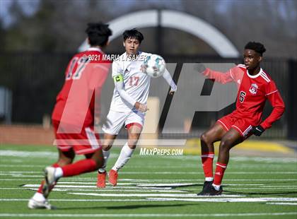 Thumbnail 3 in Langham Creek vs. MacArthur (CFISD Soccer Showcase) photogallery.