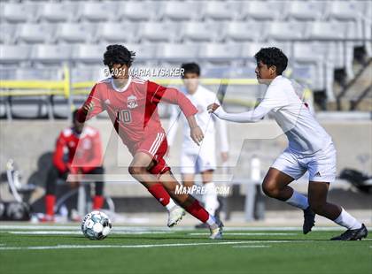 Thumbnail 1 in Langham Creek vs. MacArthur (CFISD Soccer Showcase) photogallery.