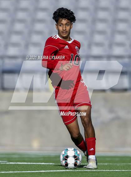 Thumbnail 1 in Langham Creek vs. MacArthur (CFISD Soccer Showcase) photogallery.