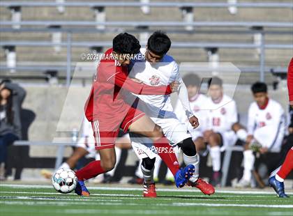 Thumbnail 1 in Langham Creek vs. MacArthur (CFISD Soccer Showcase) photogallery.