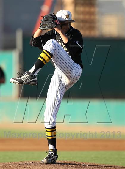 Thumbnail 1 in Banning vs. San Fernando (CIF LACS D1 Semi-Final) photogallery.
