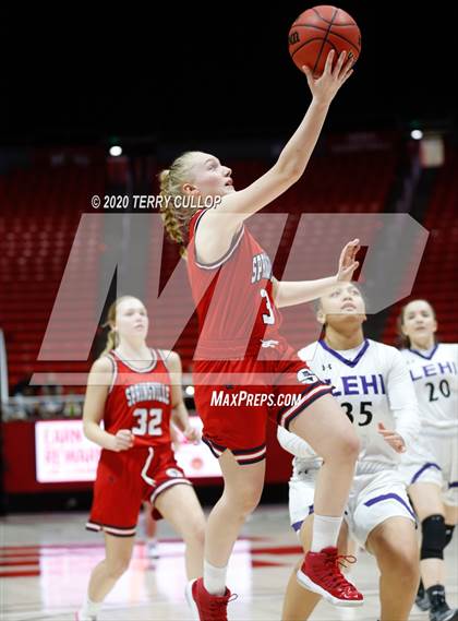 Thumbnail 1 in Springville vs. Lehi (UHSAA 5A Semifinal) photogallery.