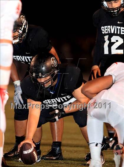 Thumbnail 1 in Orange Lutheran vs. Servite photogallery.