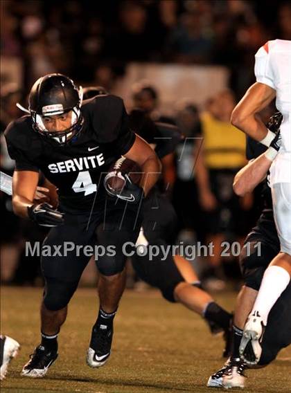 Thumbnail 1 in Orange Lutheran vs. Servite photogallery.